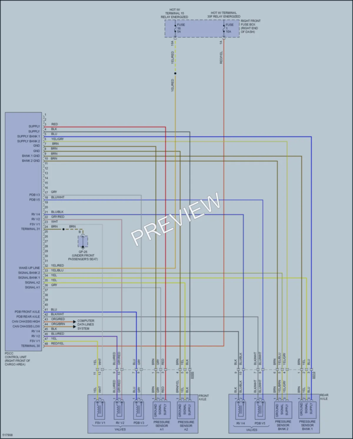 2016 Porsche Cayenne Electronic Suspension wiring diagram preview