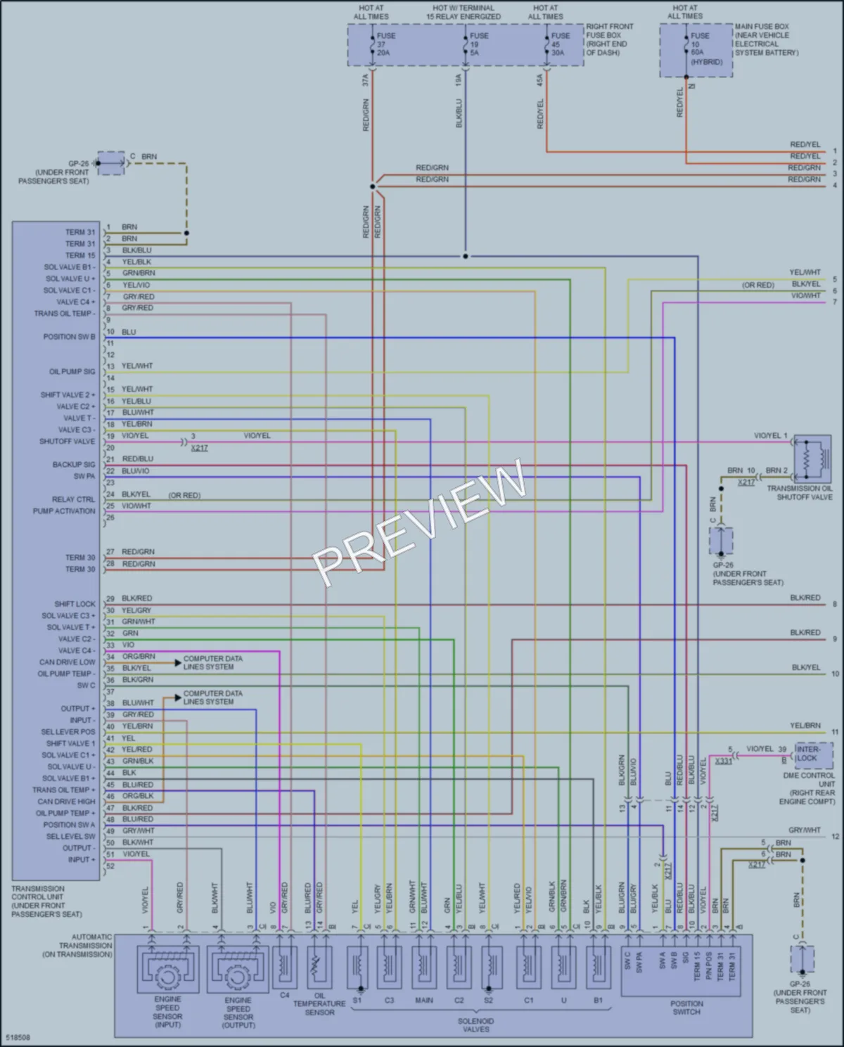 2016 Porsche Cayenne Transmission wiring diagram preview