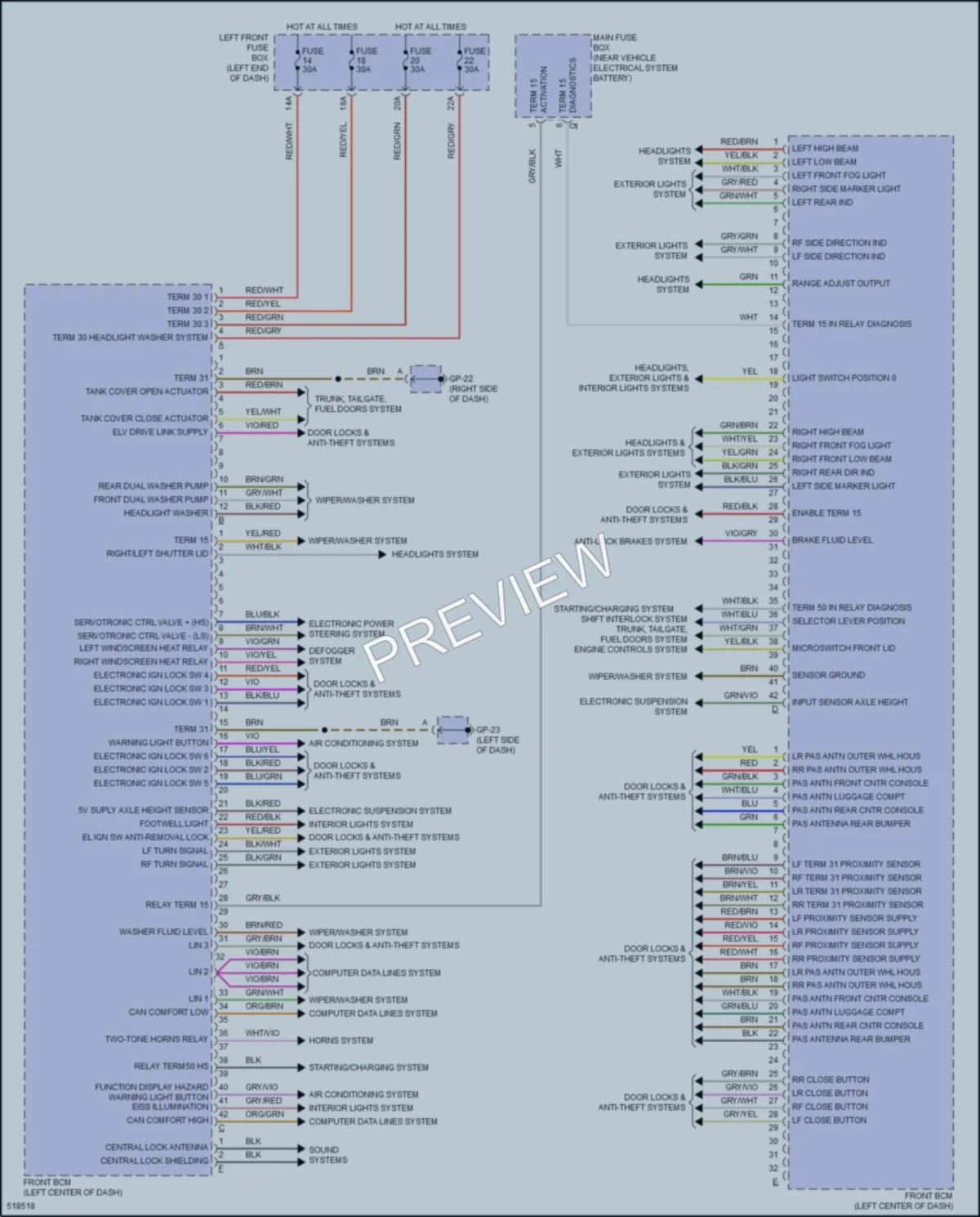 2016 Porsche CayenneHybrid Body Control Modules wiring diagram preview
