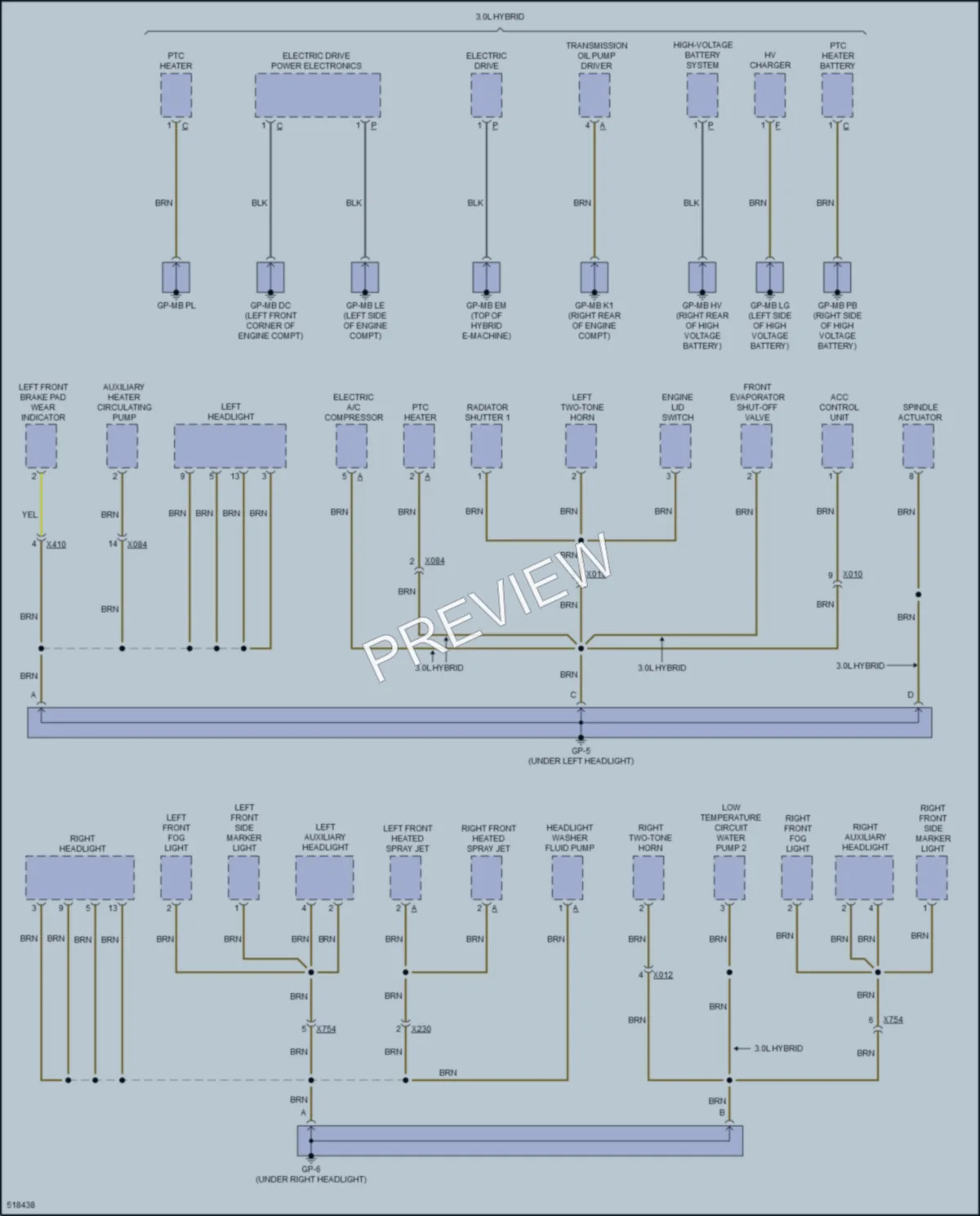 2016 Porsche CayenneHybrid Ground Distribution wiring diagram preview