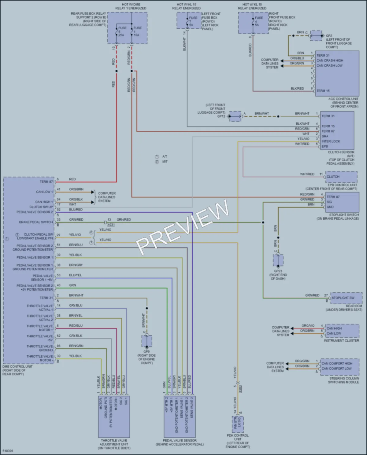 2016 Porsche Cayman Cruise Control wiring diagram preview