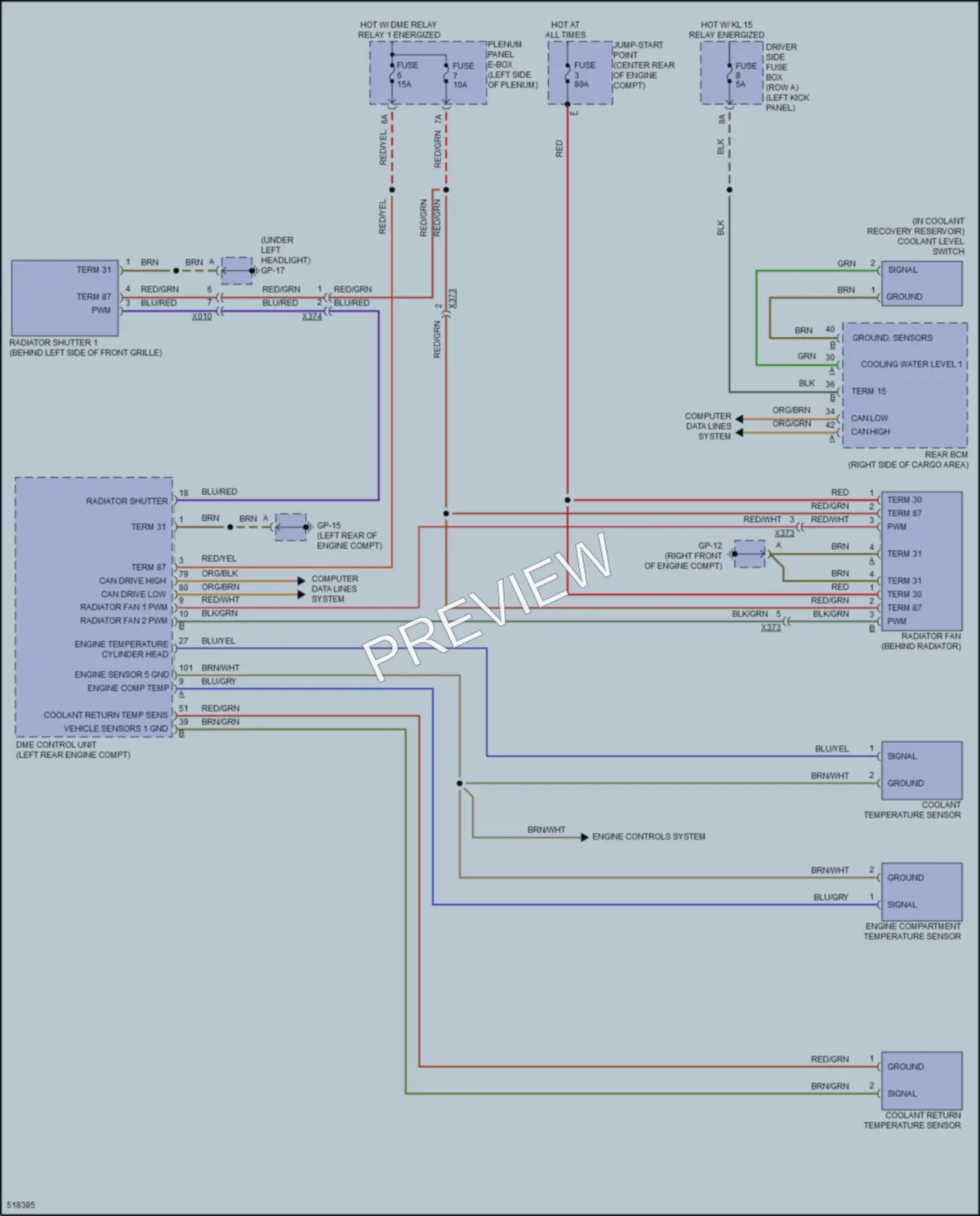 2016 Porsche Macan Cooling Fan wiring diagram preview