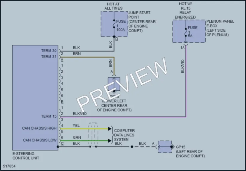 2016 Porsche Macan Electronic Power Steering wiring diagram preview