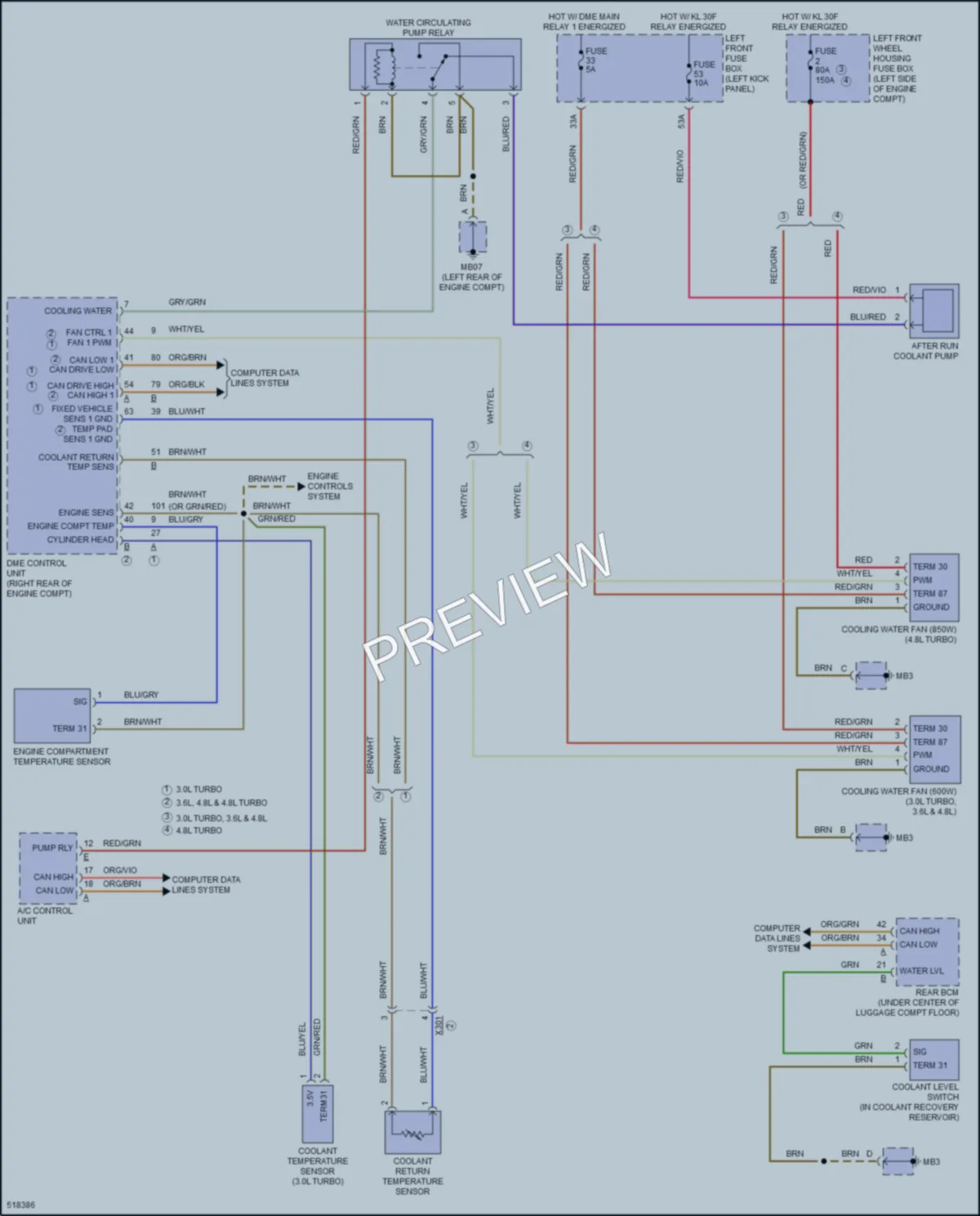 2016 Porsche Panamera Cooling Fan wiring diagram preview