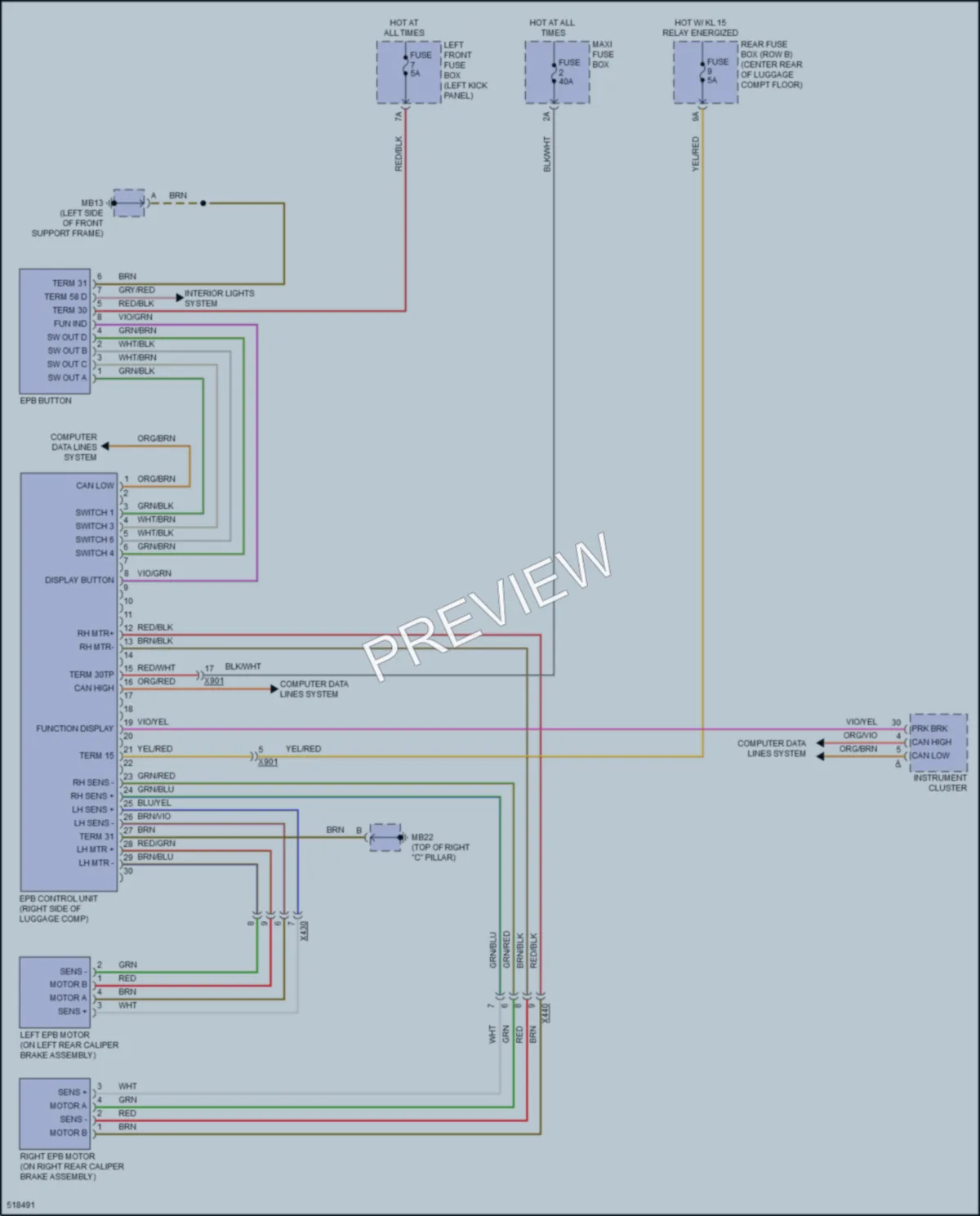 2016 Porsche Panamera Shift Interlock wiring diagram preview