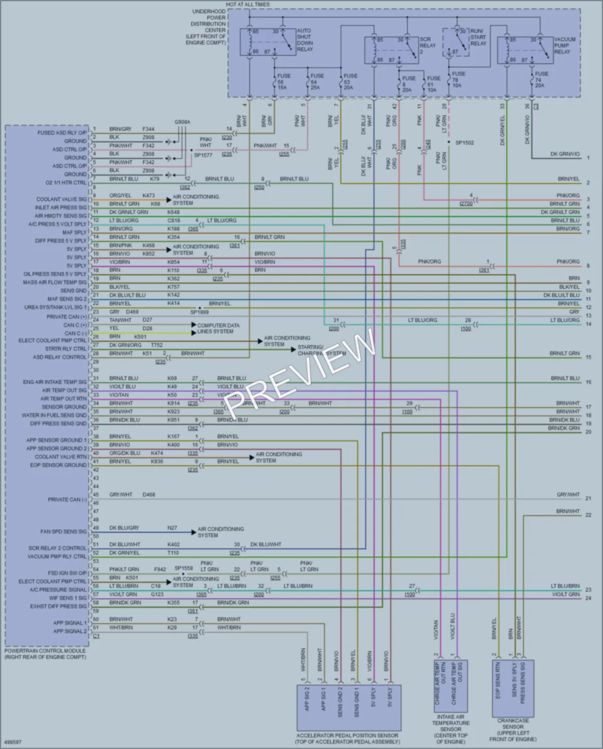 2016 Ram 1500Pickup Engine Performance wiring diagram preview