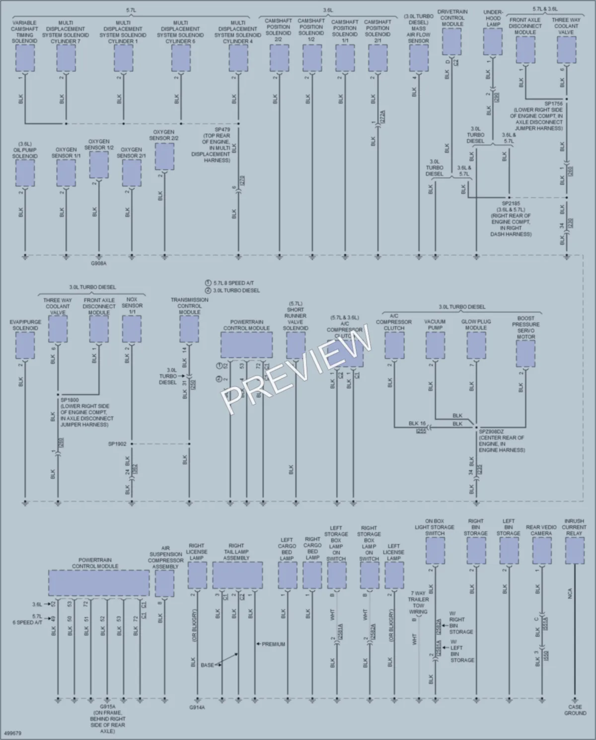 2016 Ram 1500Pickup Ground Distribution wiring diagram preview