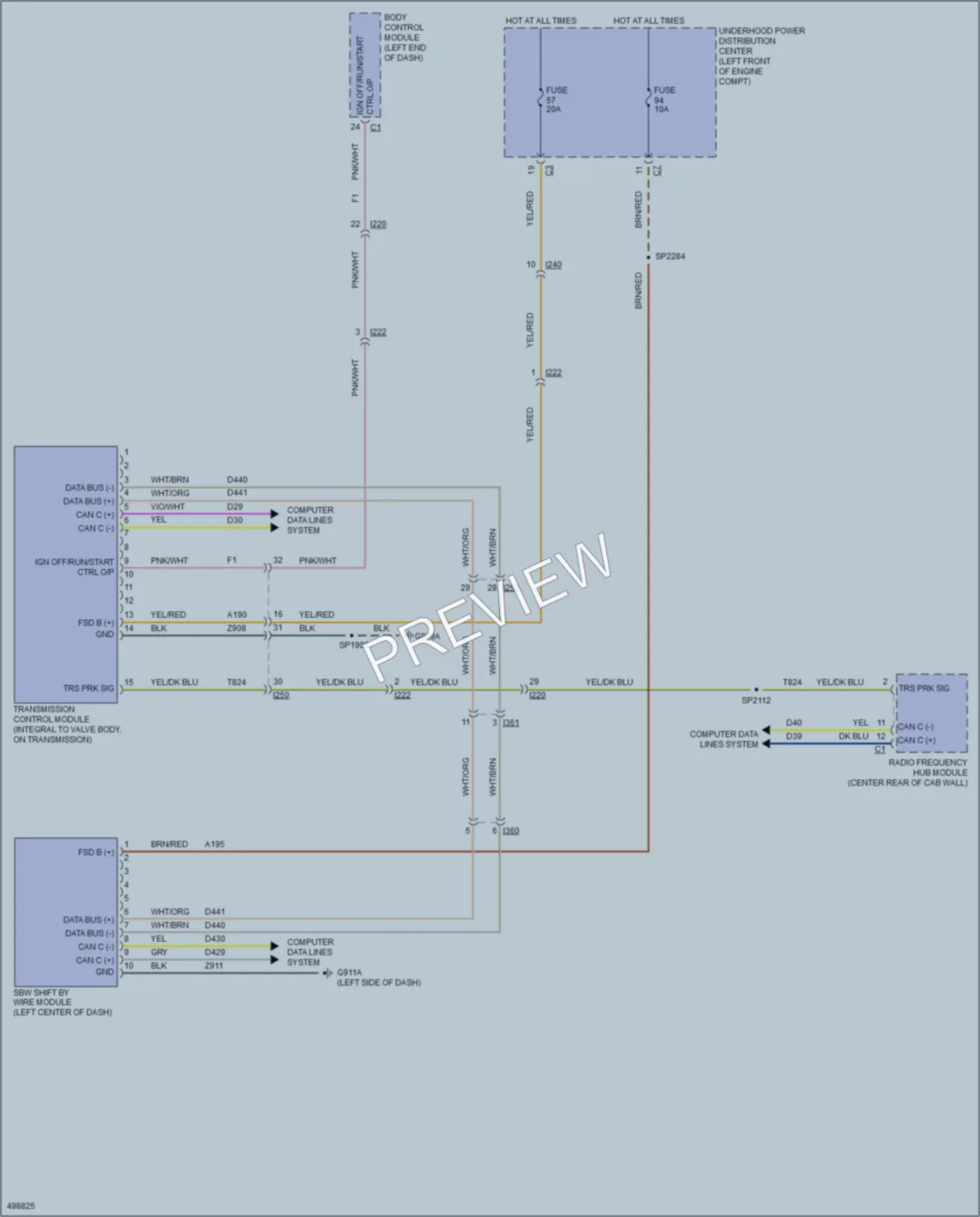 2016 Ram 1500Pickup Transmission wiring diagram preview