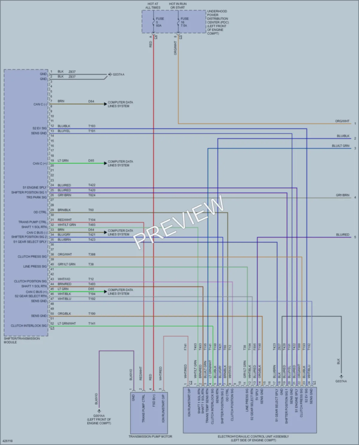 2016 Ram 1500ProMaster Transmission wiring diagram preview