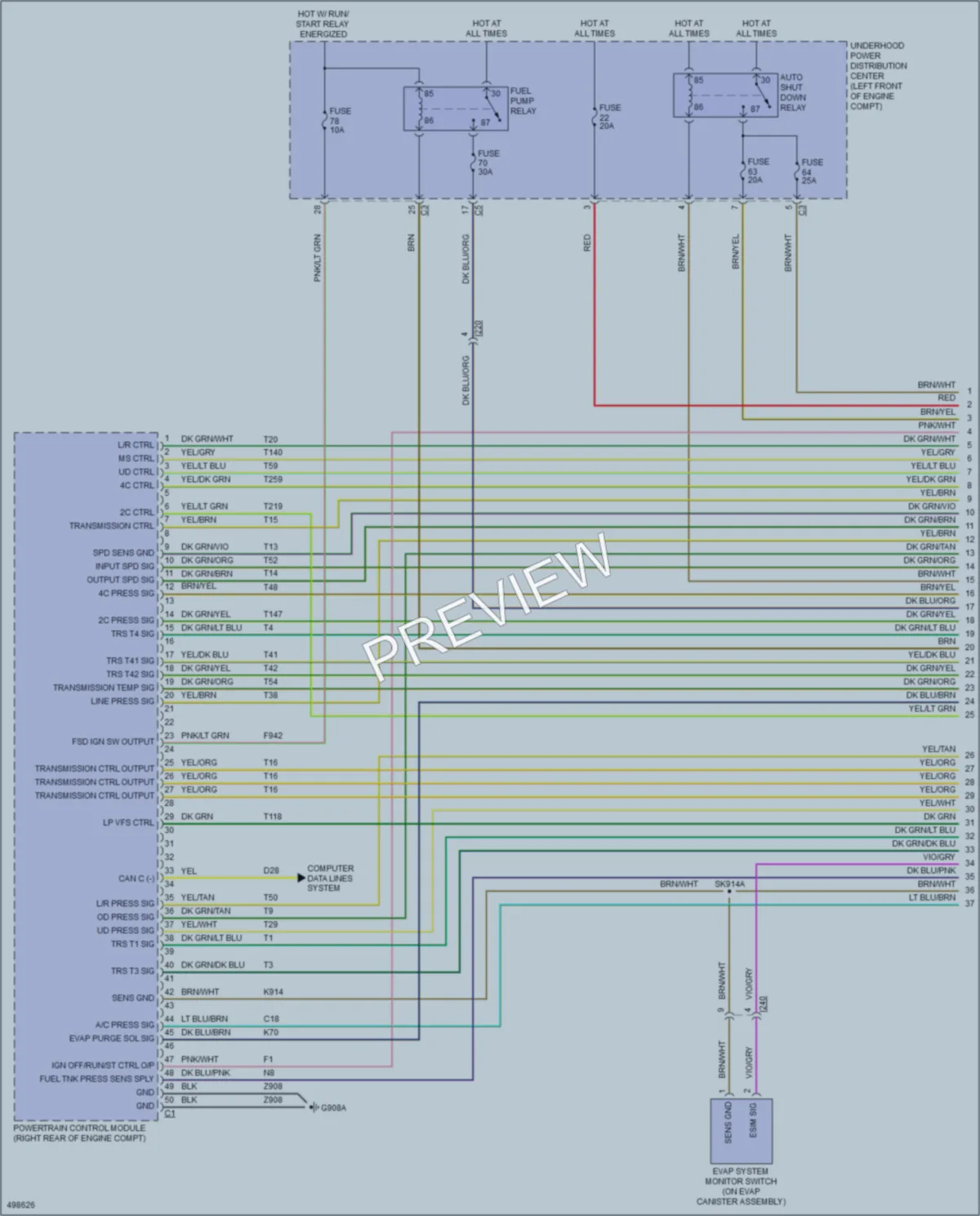 2016 Ram 2500Pickup Engine Performance wiring diagram preview
