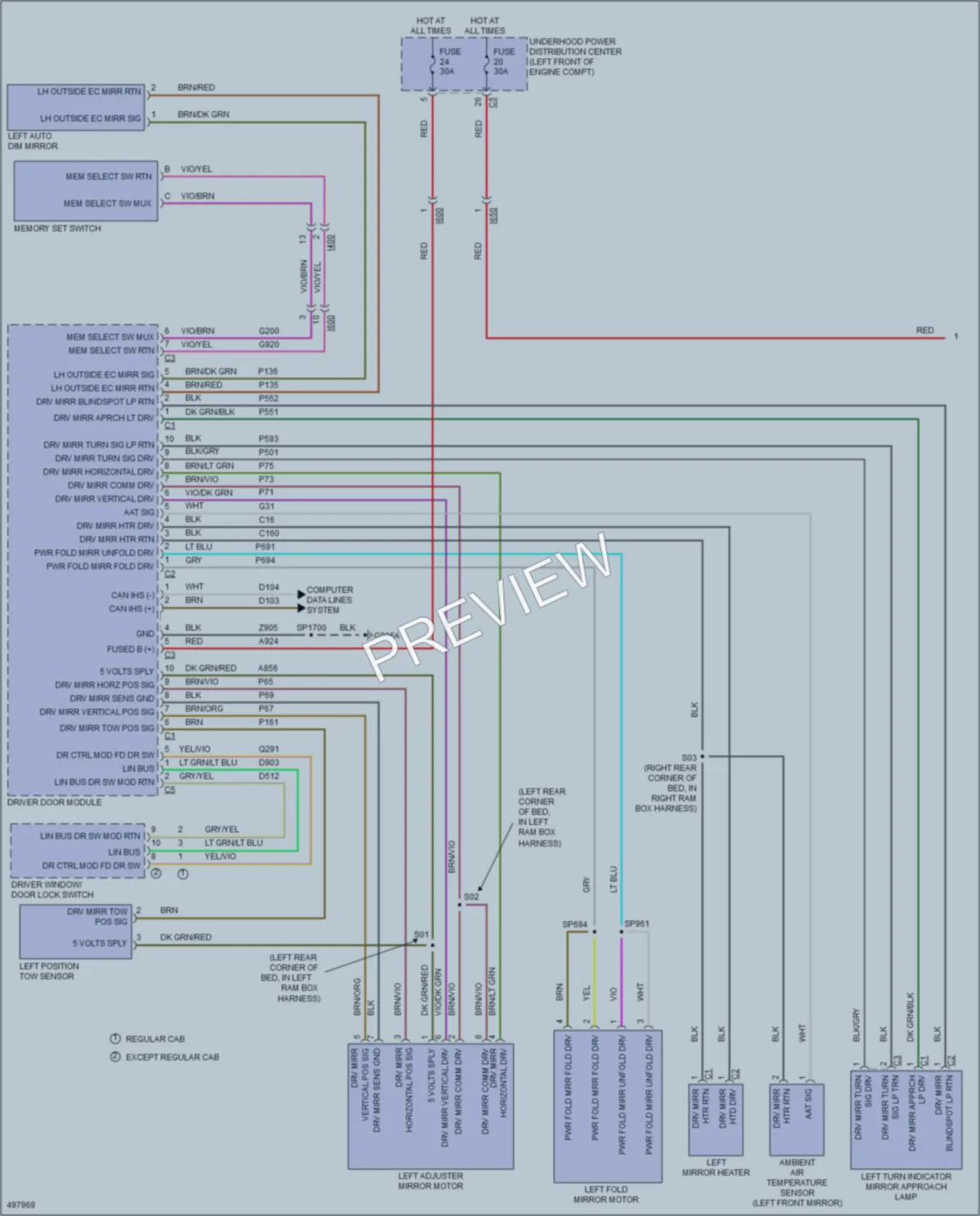 2016 Ram 2500Pickup Memory Systems wiring diagram preview