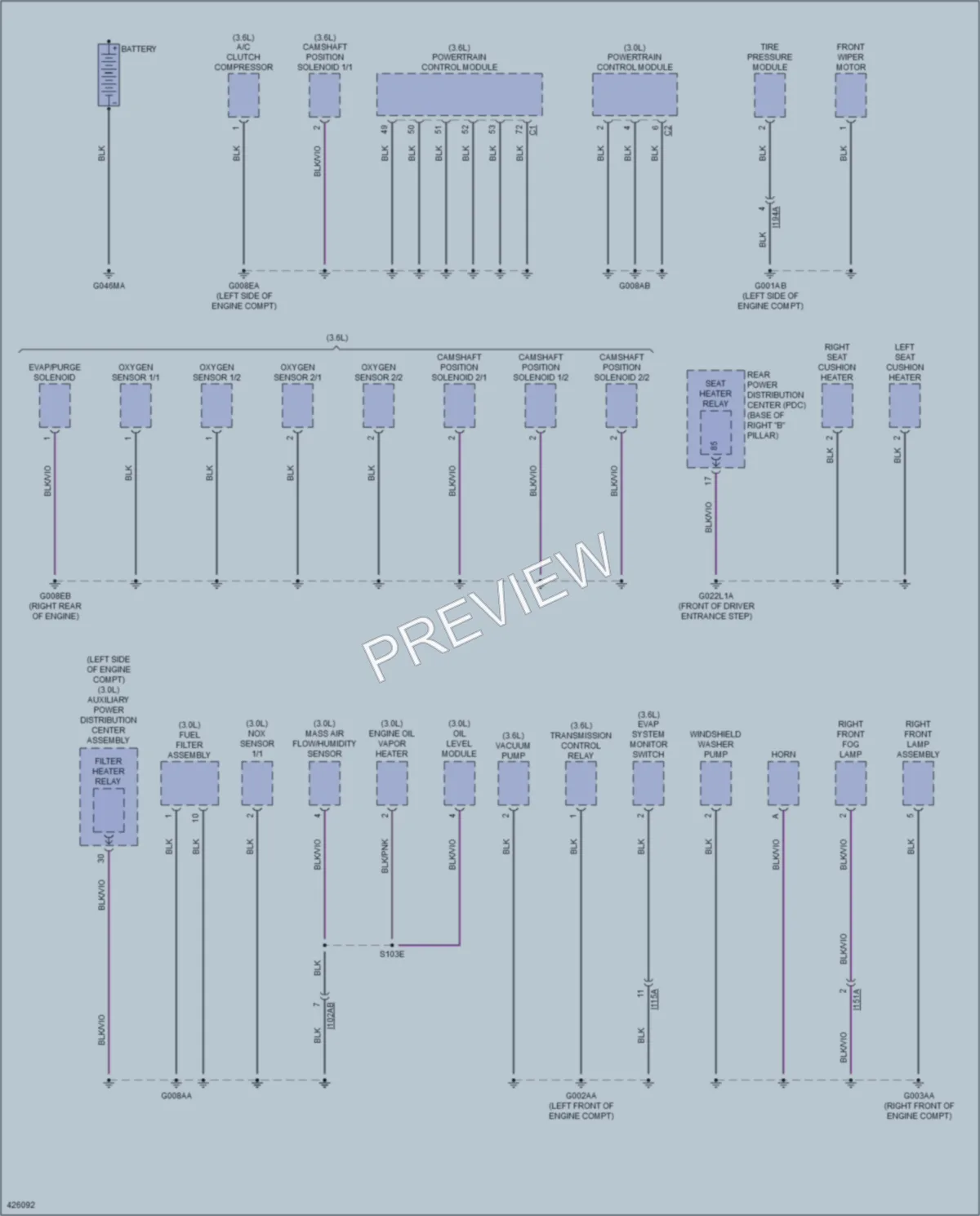 2016 Ram 2500ProMaster Ground Distribution wiring diagram preview