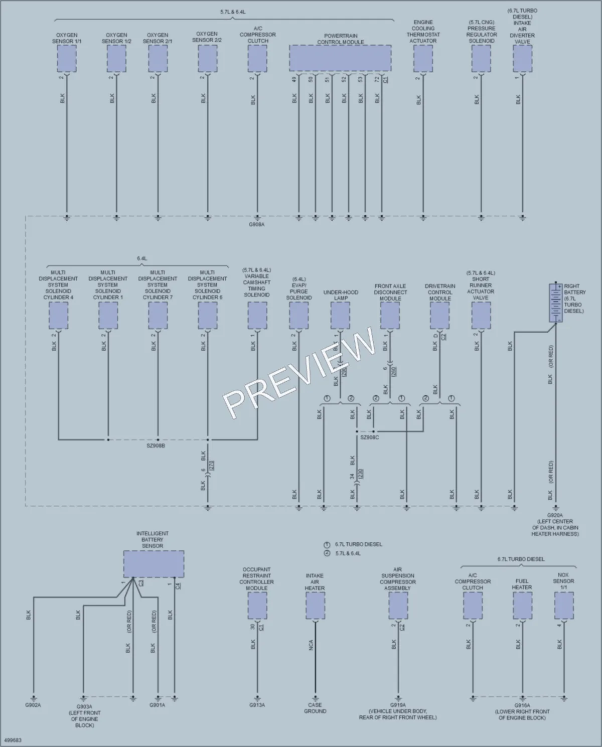 2016 Ram 3500Pickup Ground Distribution wiring diagram preview