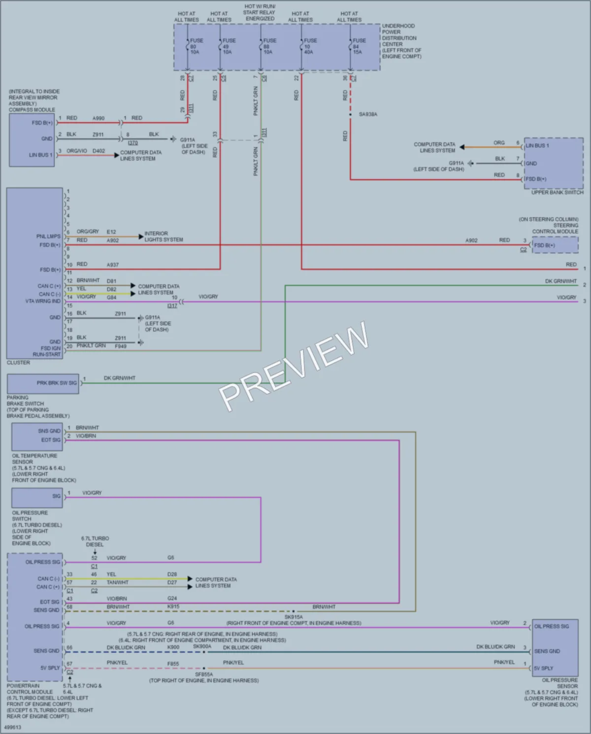 2016 Ram 3500Pickup Instrument Cluster wiring diagram preview