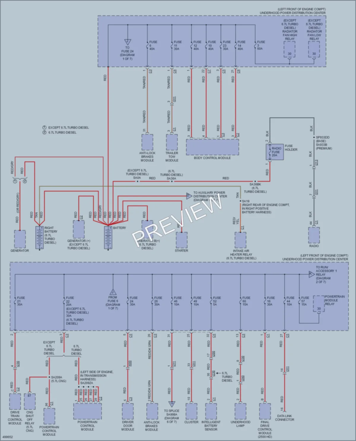2016 Ram 3500Pickup Power Distribution wiring diagram preview