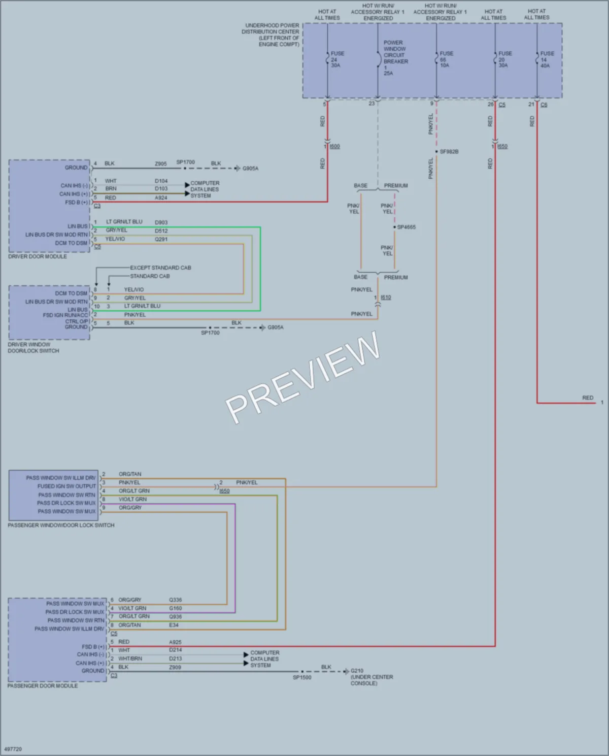 2016 Ram 3500Pickup Power Door Locks wiring diagram preview