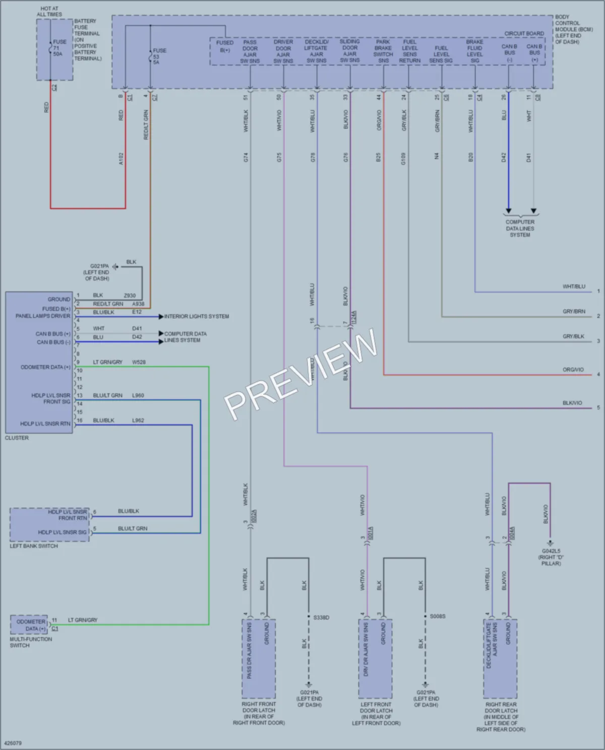 2016 Ram 3500ProMaster Instrument Cluster wiring diagram preview