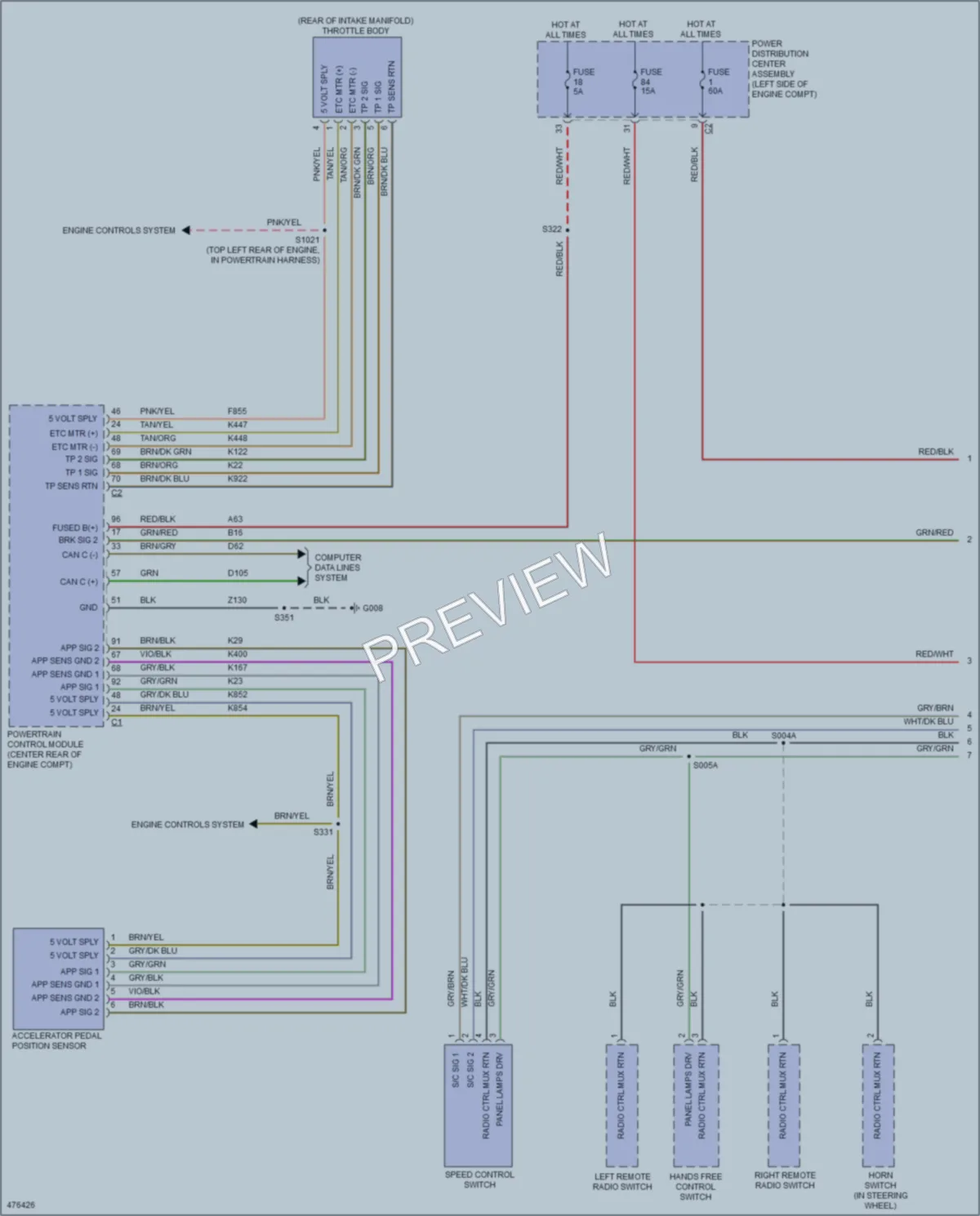 2016 Ram ProMasterCity Cruise Control wiring diagram preview