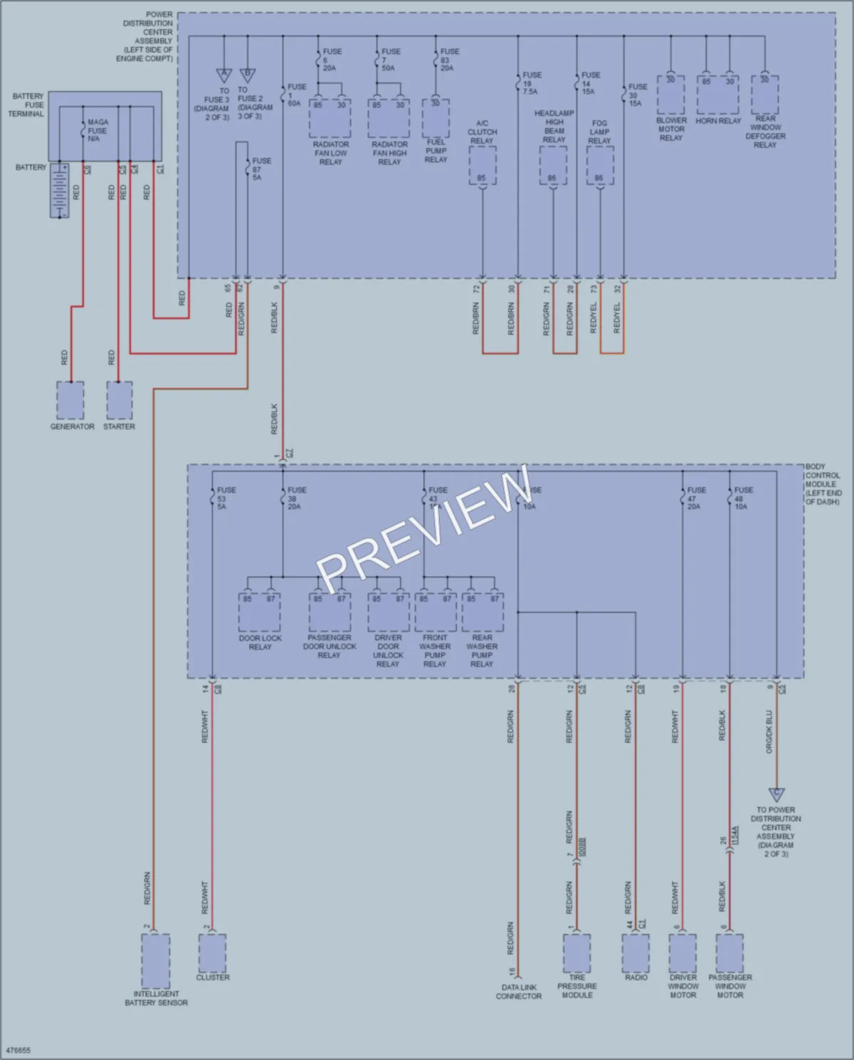 2016 Ram ProMasterCity Power Distribution wiring diagram preview