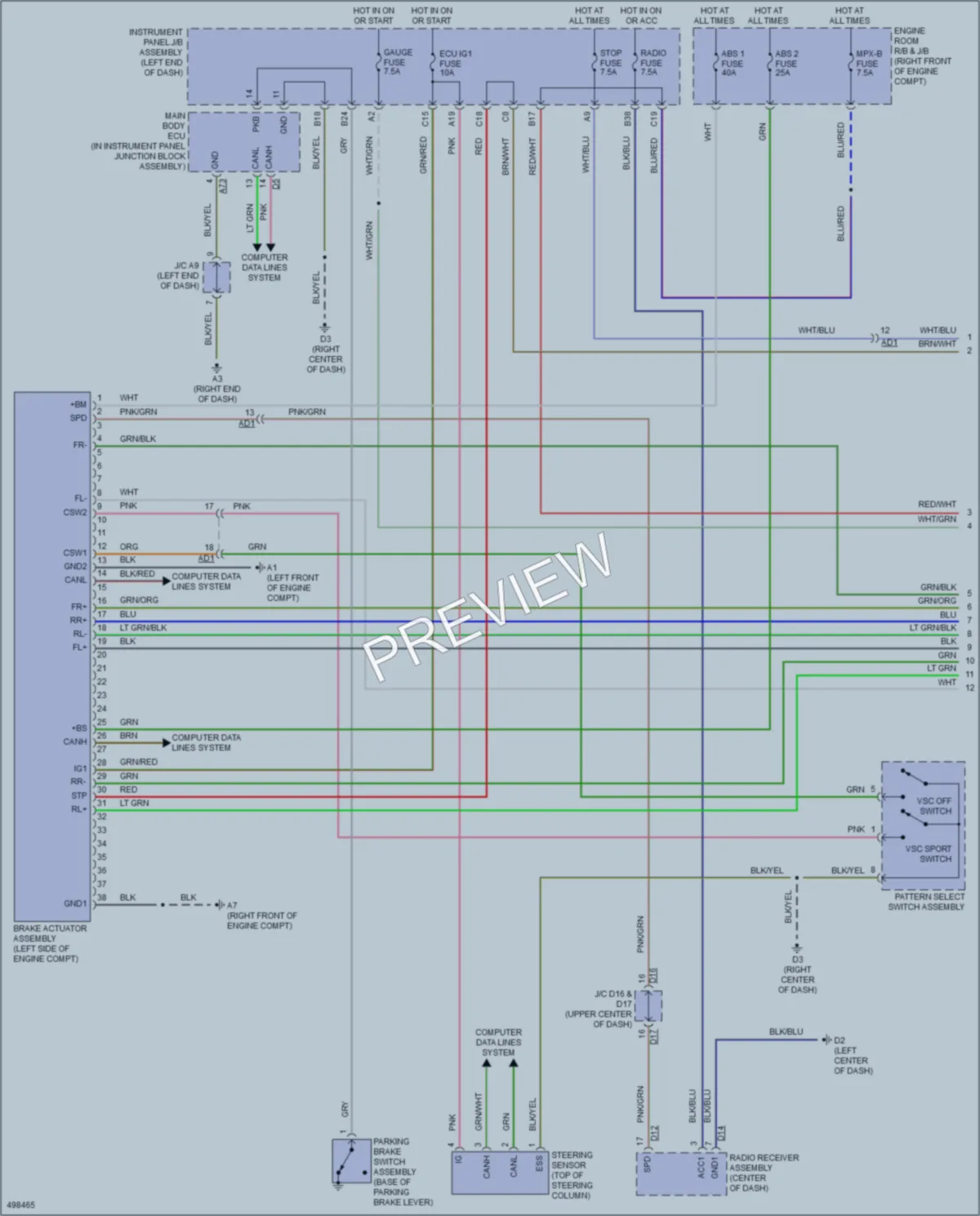 2016 Scion FRS Anti Lock Brakes Wiring Diagrams protected preview