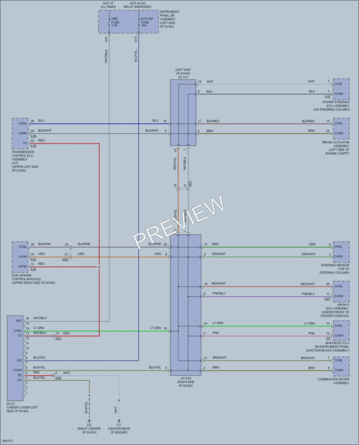 2016 Scion FRS Computer Data Lines wiring diagram preview