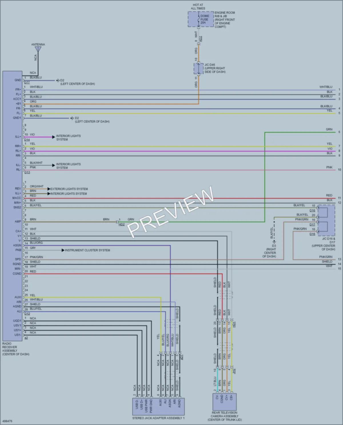 2016 Scion FRS Radio wiring diagram preview