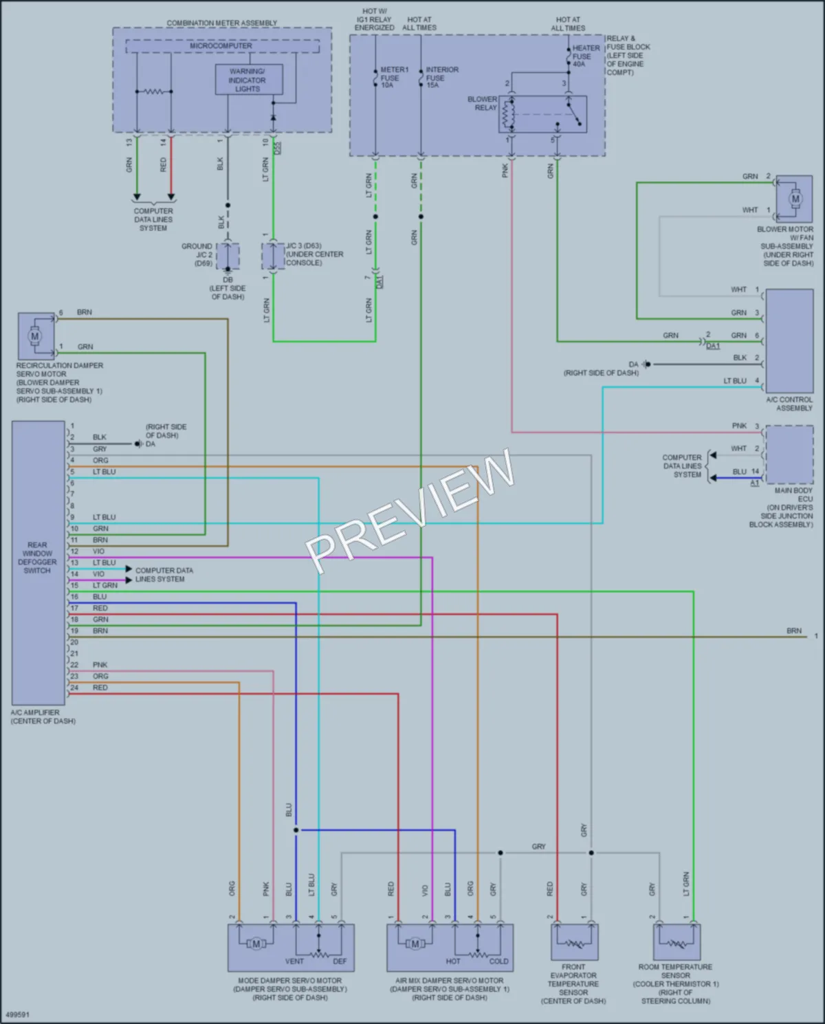 2016 Scion iA Air Conditioning wiring diagram preview