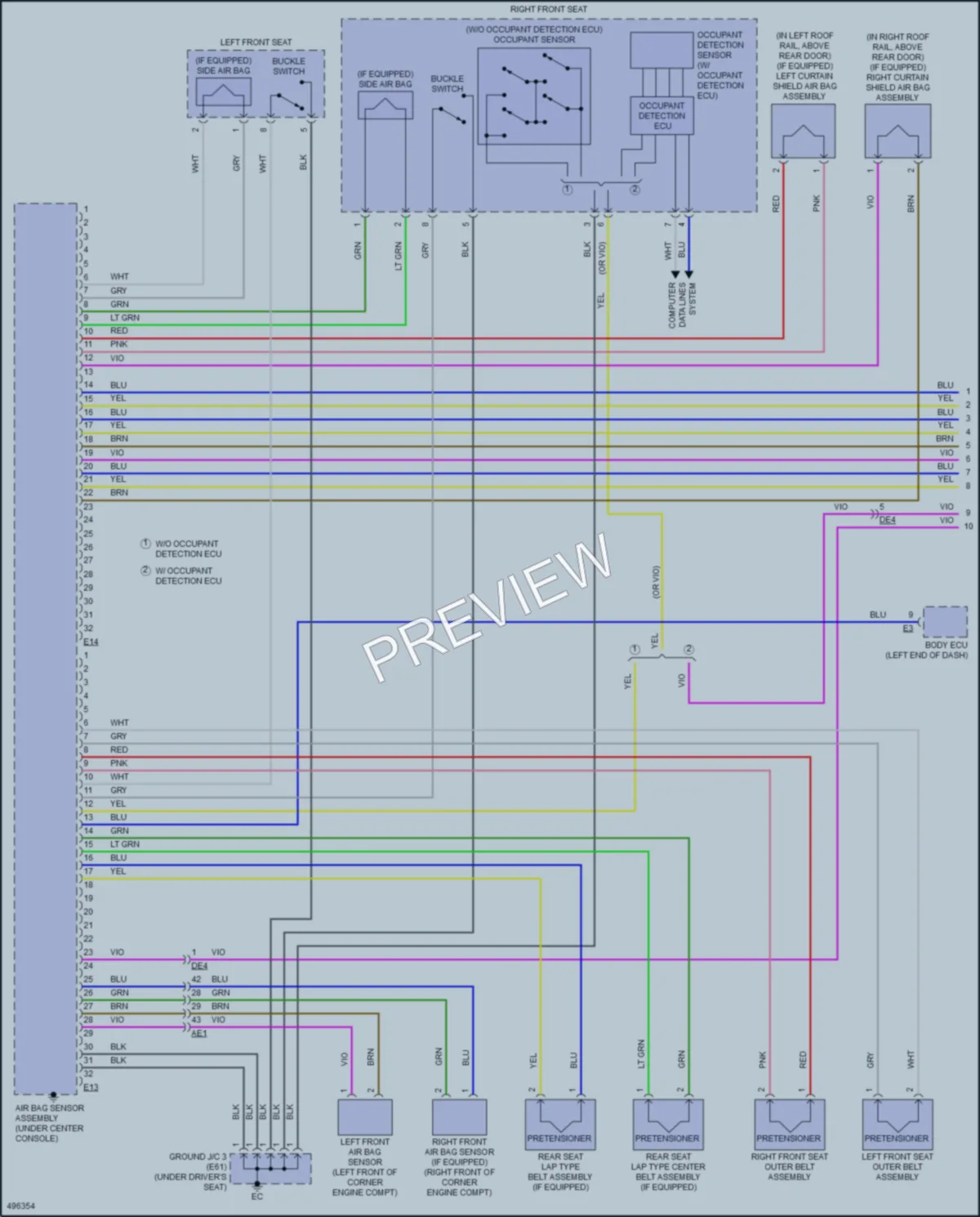 2016 Scion iA Supplemental Restraints wiring diagram preview