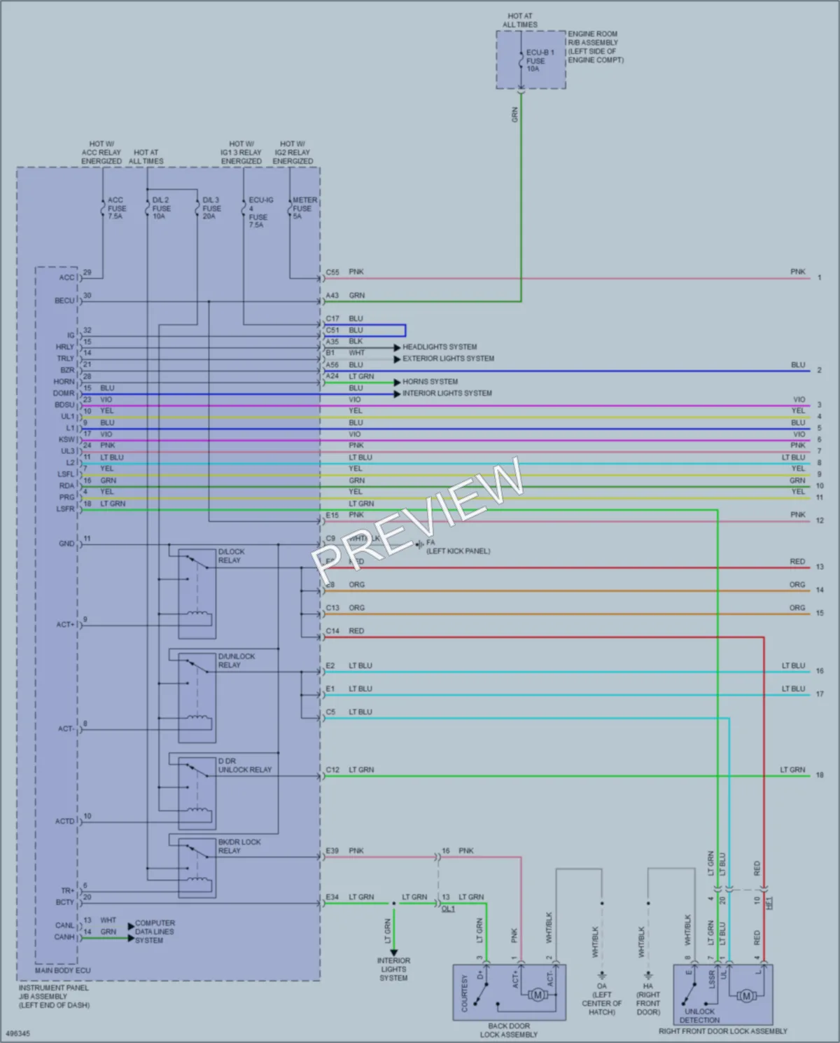 2016 Scion iM Anti Theft wiring diagram preview