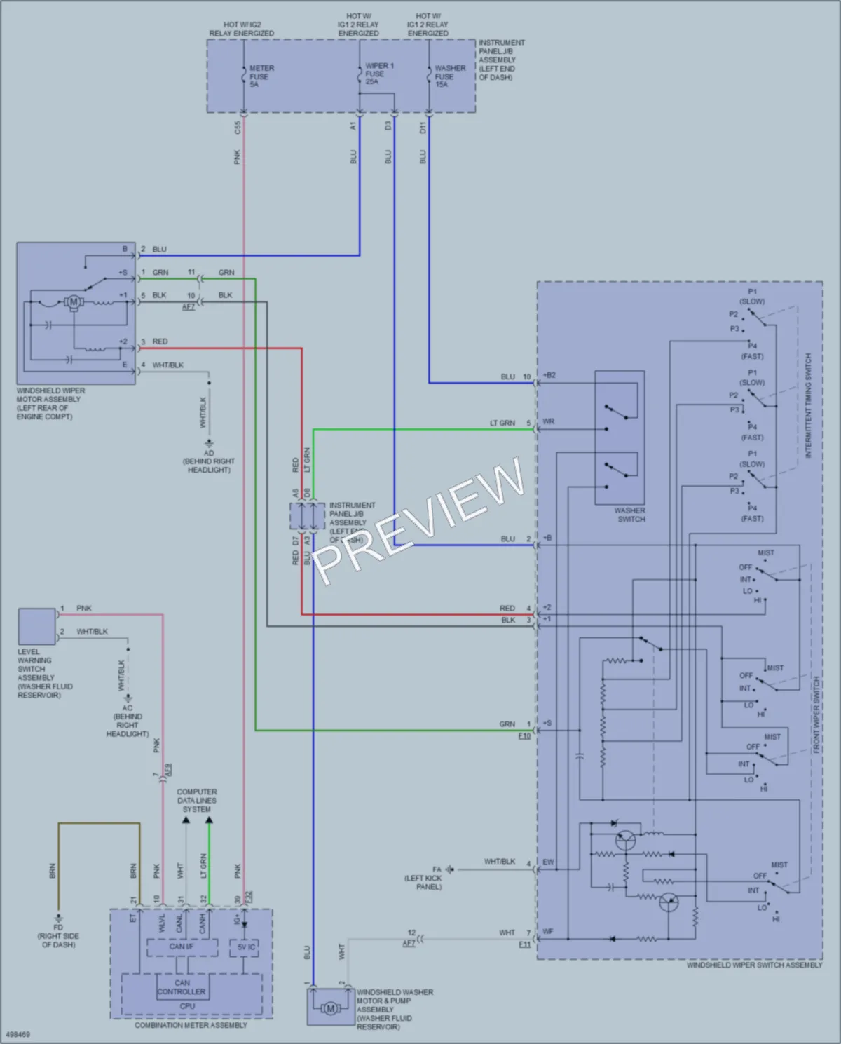 2016 Scion iM Wiper Washer wiring diagram preview