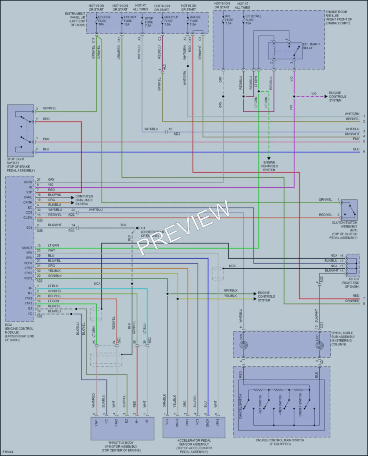 2016 Subaru BRZ Cruise Control wiring diagram preview