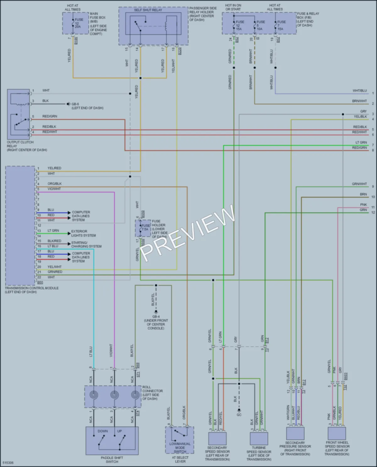 2016 Subaru Crosstrek Transmission wiring diagram preview