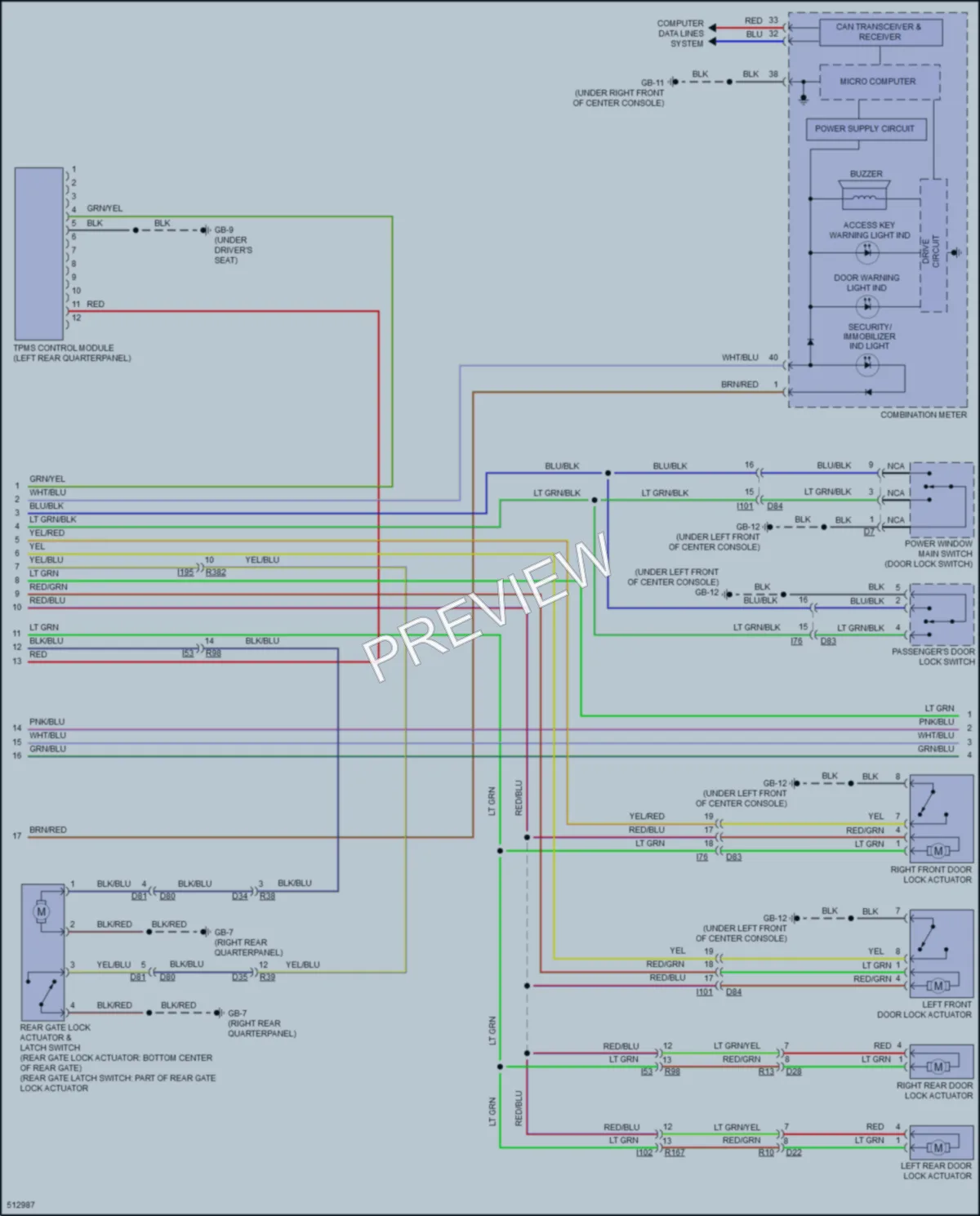 2016 Subaru CrosstrekHybrid Anti Theft wiring diagram preview