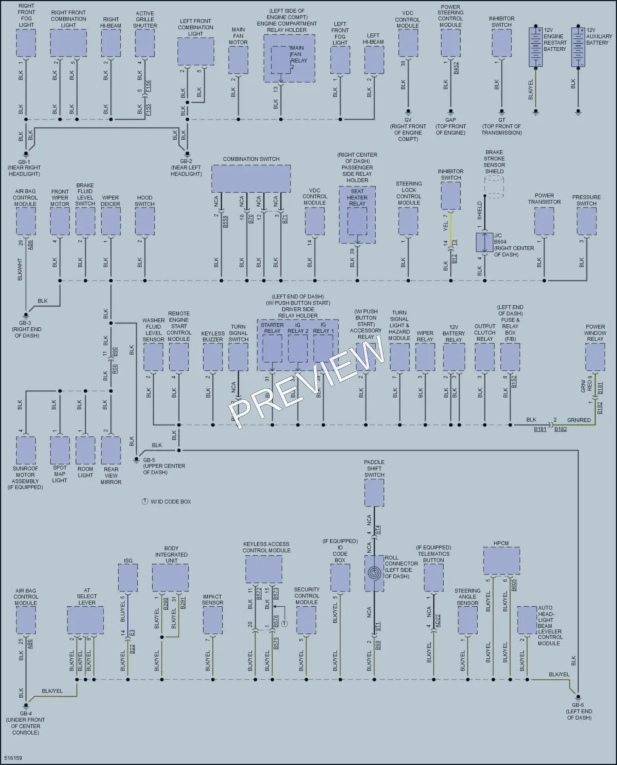 2016 Subaru CrosstrekHybrid Ground Distribution wiring diagram preview