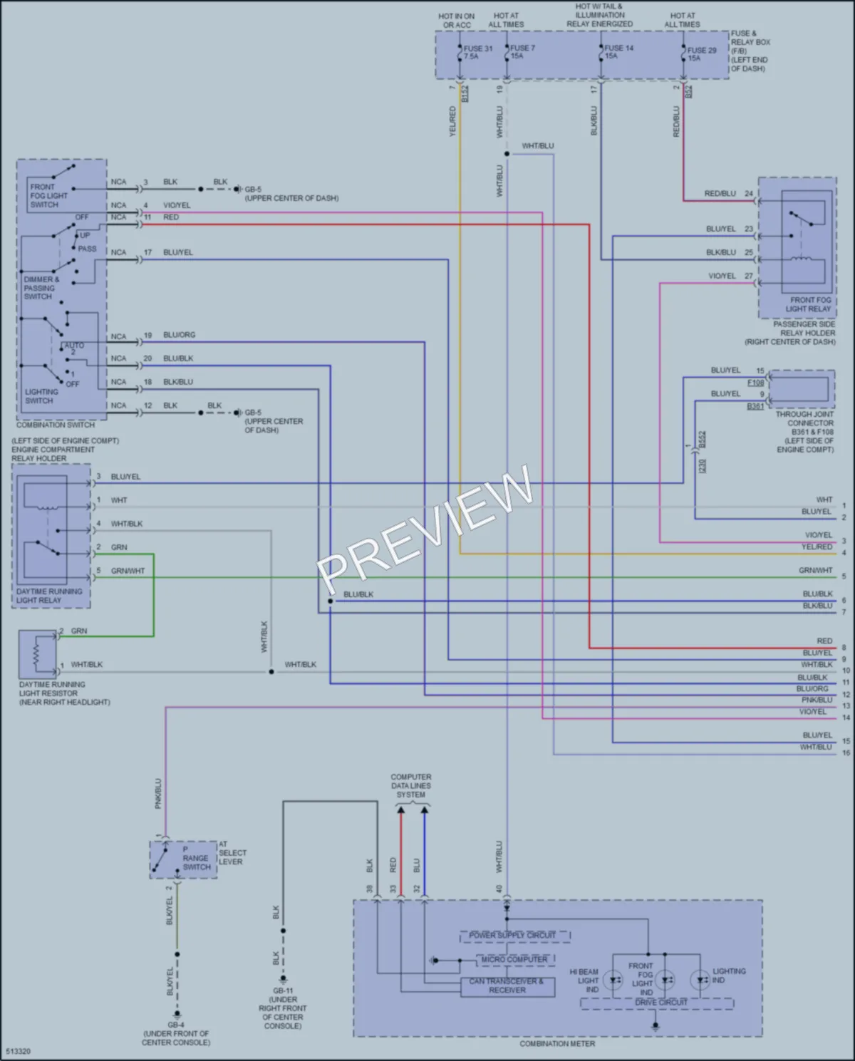 2016 Subaru CrosstrekHybrid Headlights wiring diagram preview