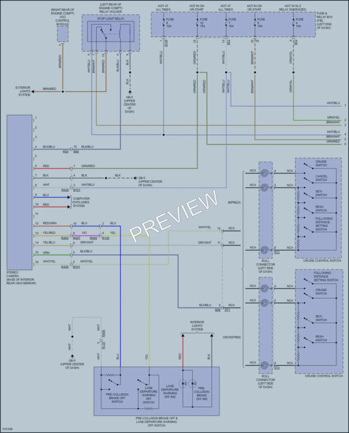 2016 Subaru CrosstrekHybrid Navigation wiring diagram preview