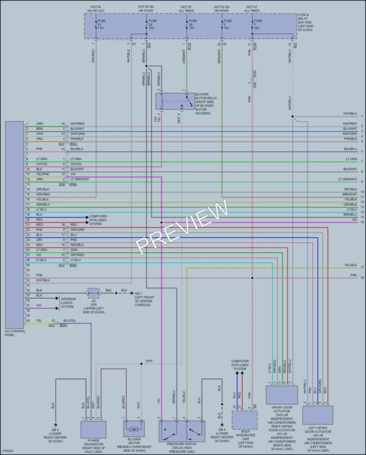 2016 Subaru Forester Air Conditioning wiring diagram preview