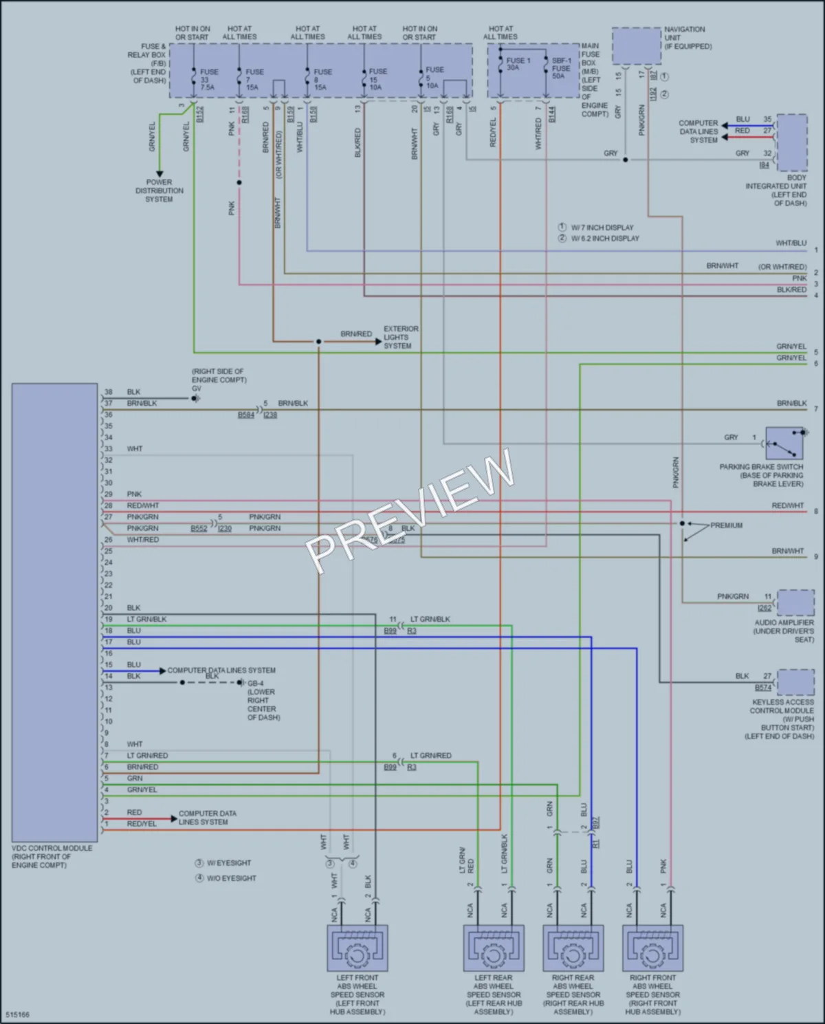2016 Subaru Forester Anti Lock Brakes wiring diagram preview