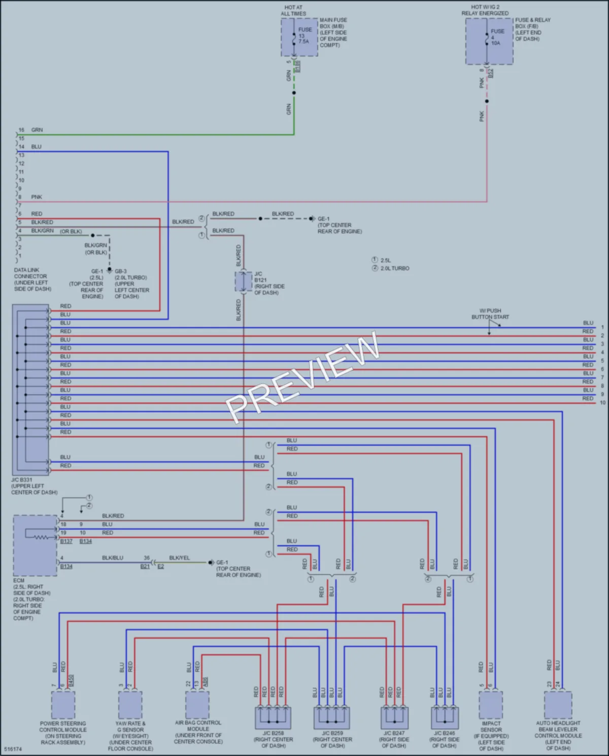 2016 Subaru Forester Computer Data Lines wiring diagram preview