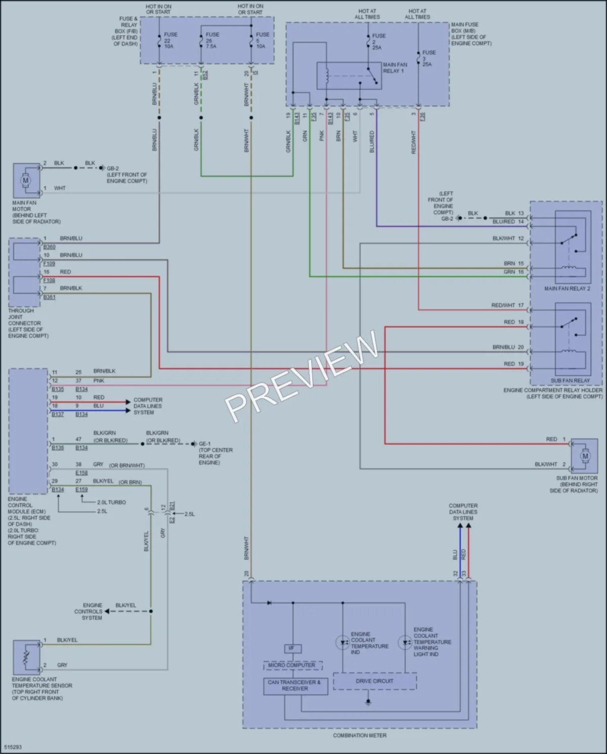 2016 Subaru Forester Cooling Fan wiring diagram preview