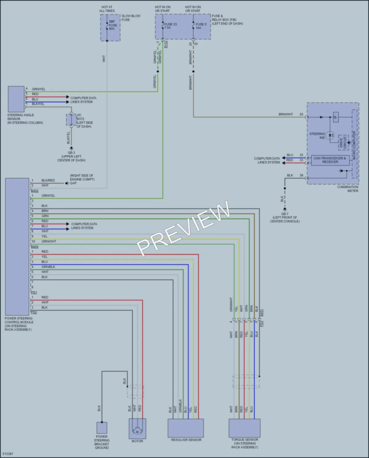 2016 Subaru Forester Electronic Power Steering wiring diagram preview