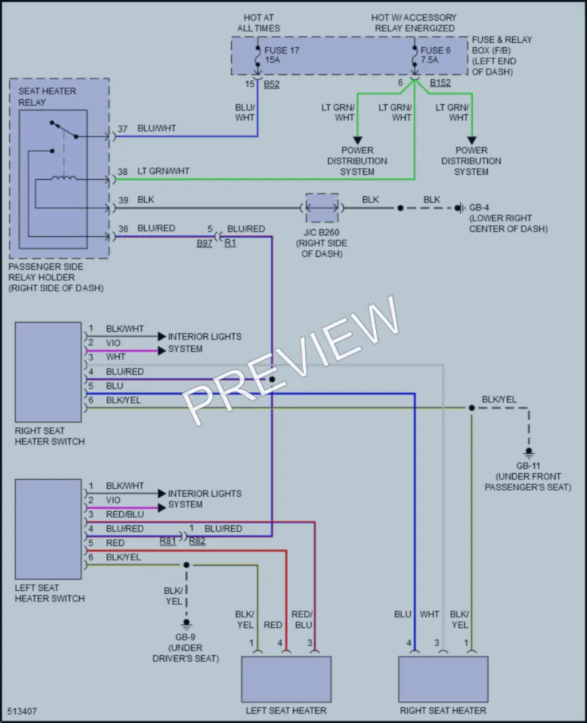 2016 Subaru Forester Power Seats wiring diagram preview