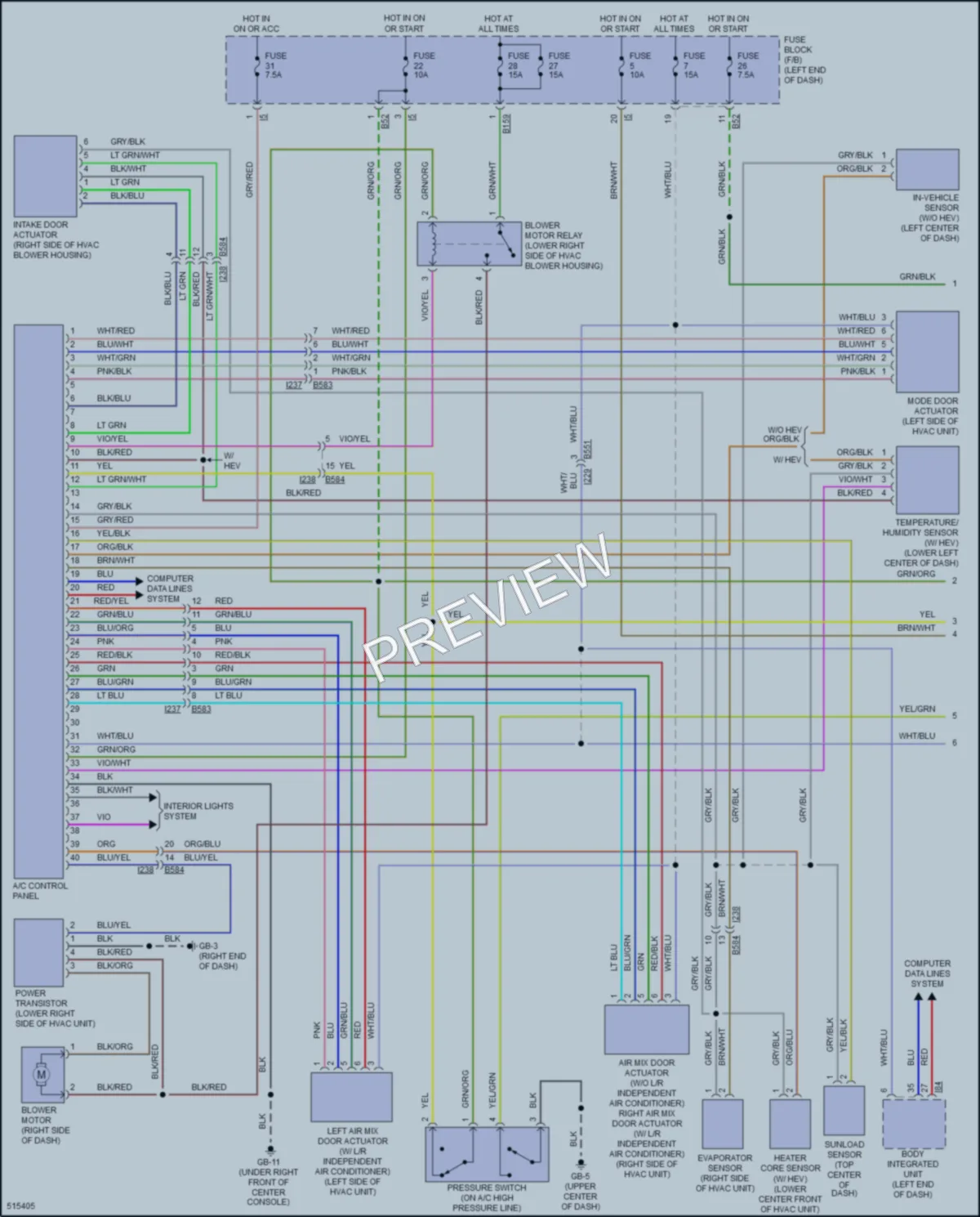 2016 Subaru Impreza Air Conditioning wiring diagram preview