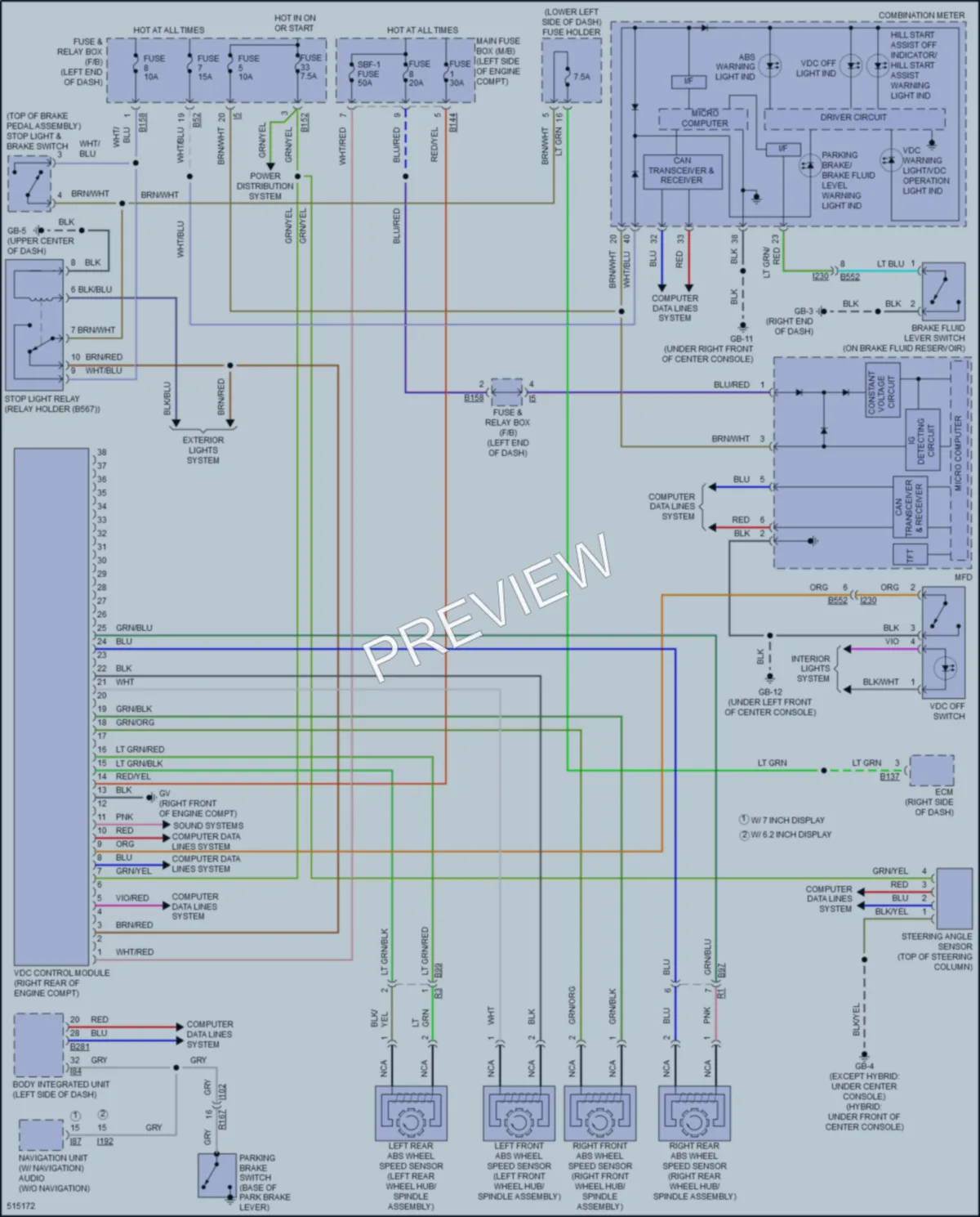 2016 Subaru Impreza Anti Lock Brakes wiring diagram preview
