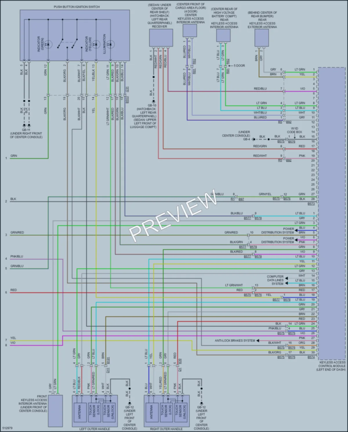 2016 Subaru Impreza Anti Theft wiring diagram preview