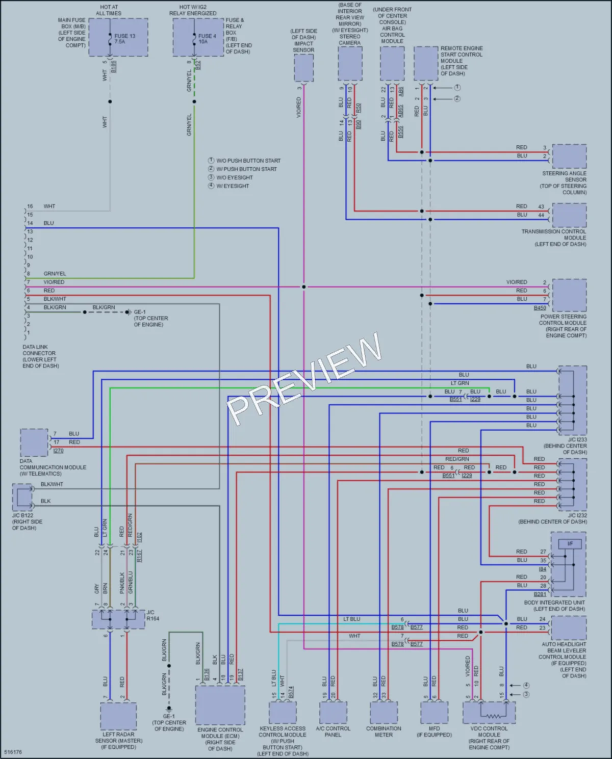 2016 Subaru Impreza Computer Data Lines wiring diagram preview