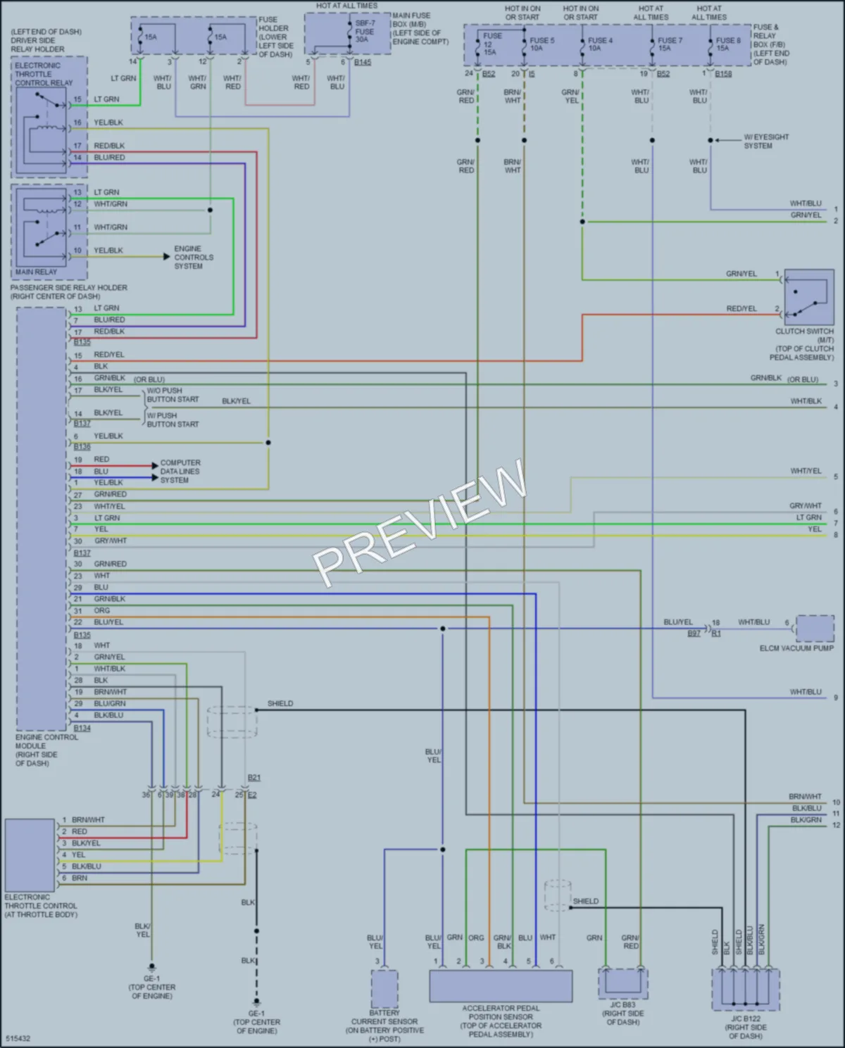 2016 Subaru Impreza Cruise Control wiring diagram preview