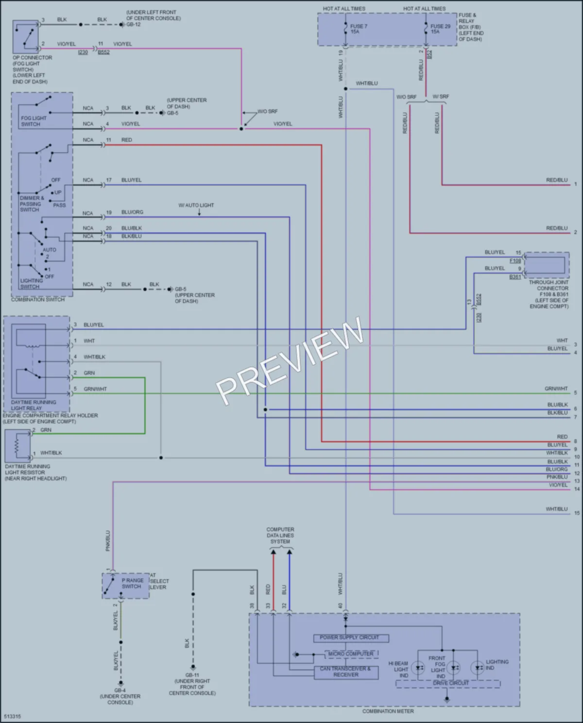 2016 Subaru Impreza Headlights wiring diagram preview
