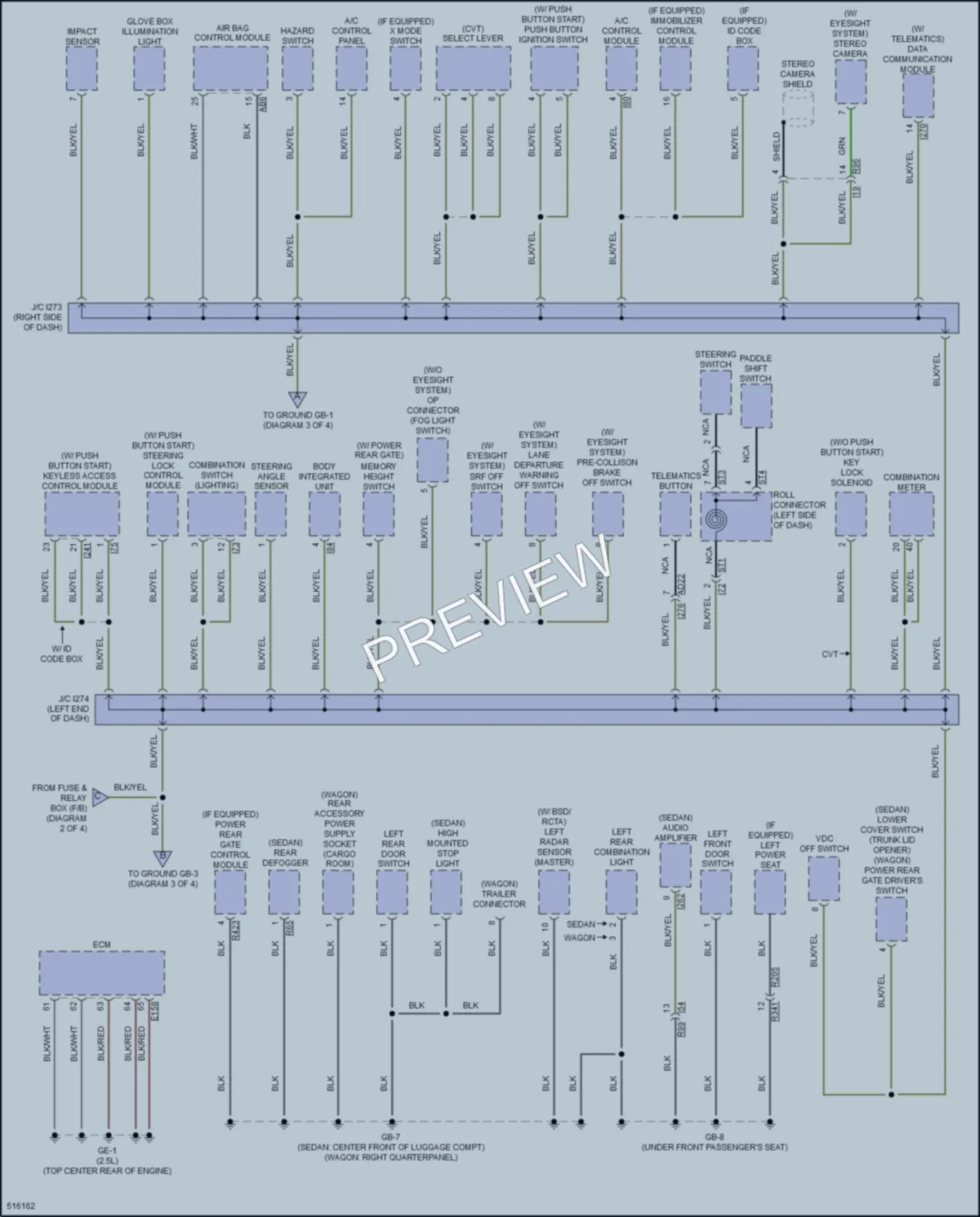 2016 Subaru Legacy Ground Distribution wiring diagram preview