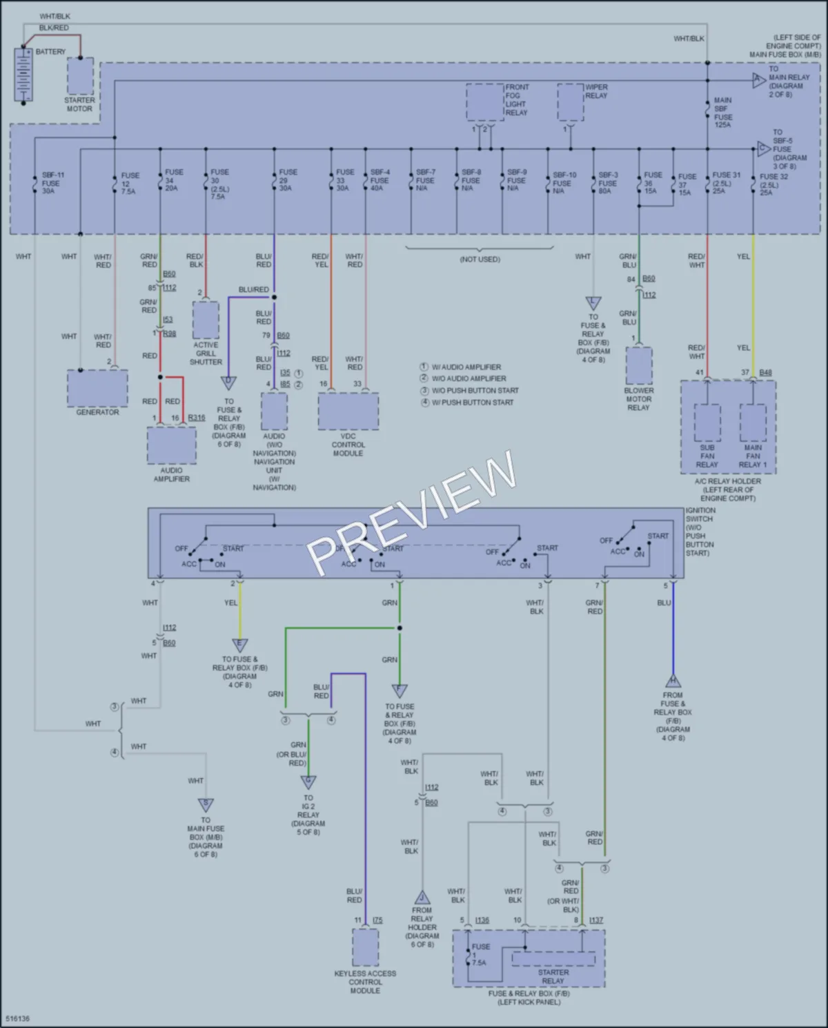 2016 Subaru Legacy Power Distribution wiring diagram preview